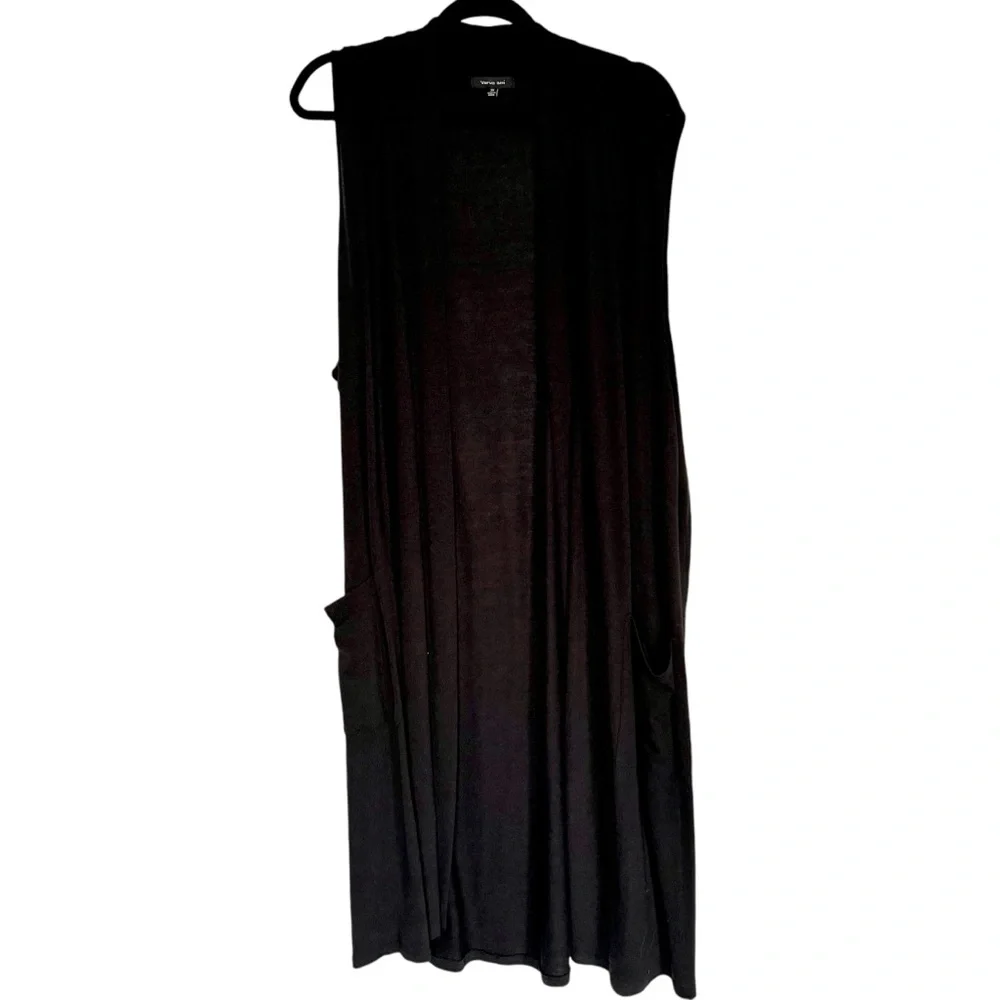 Verve Ami Sleeveless Long Open Cardigan, Black, SIZE 3X, NWT - Picture 2 of 8